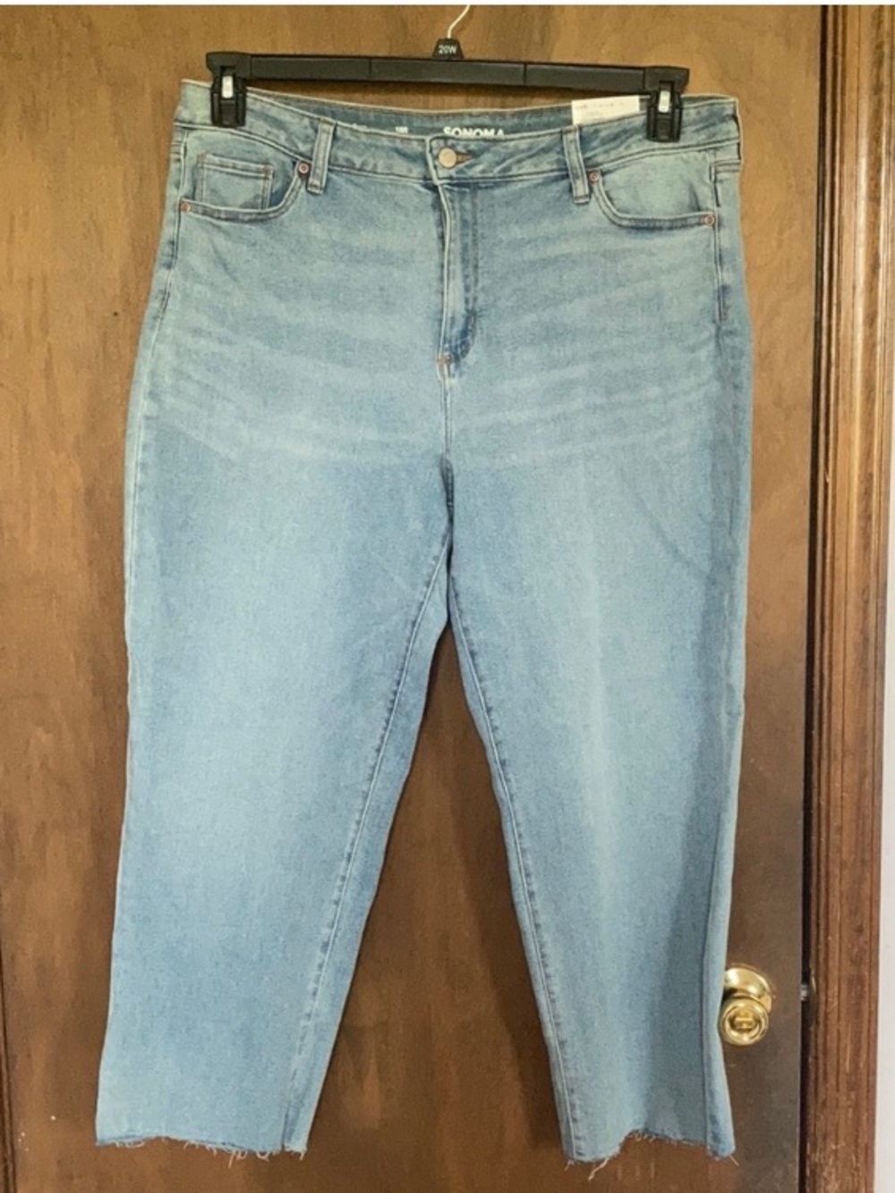 Sonoma straight crop jean raw hem high rise straight crop jean size 18R